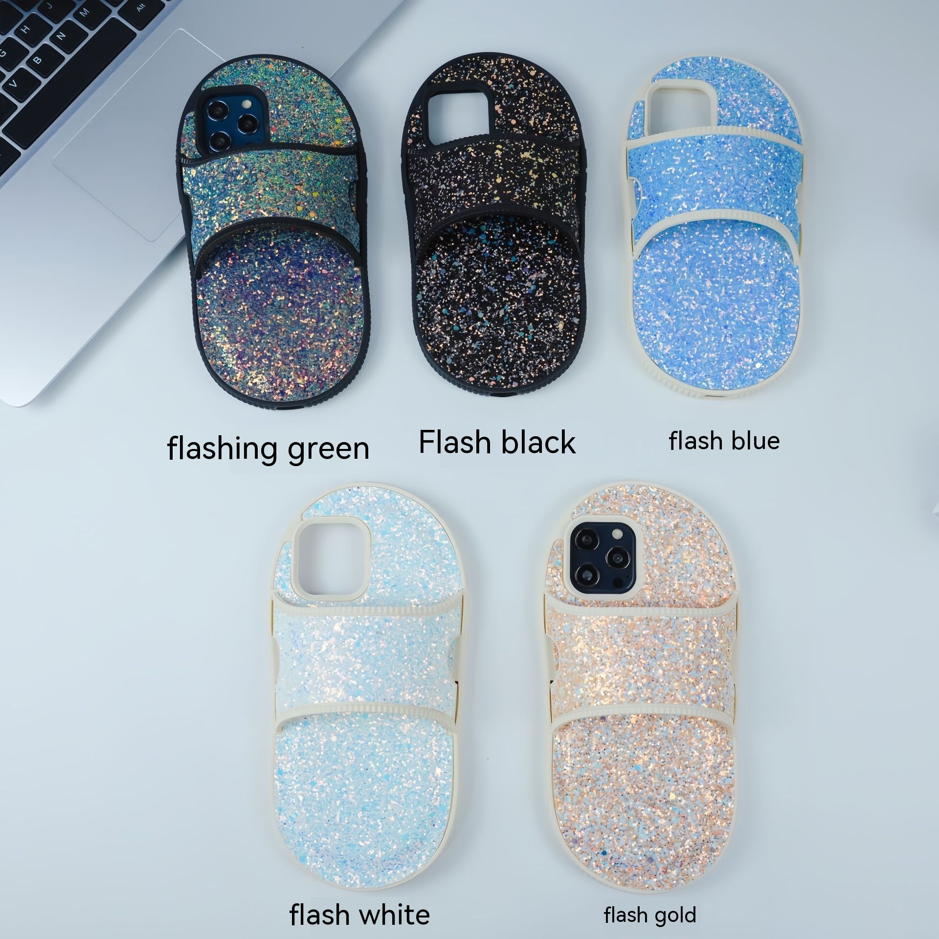 Rhinestone Slippers Phone Case - Image 10