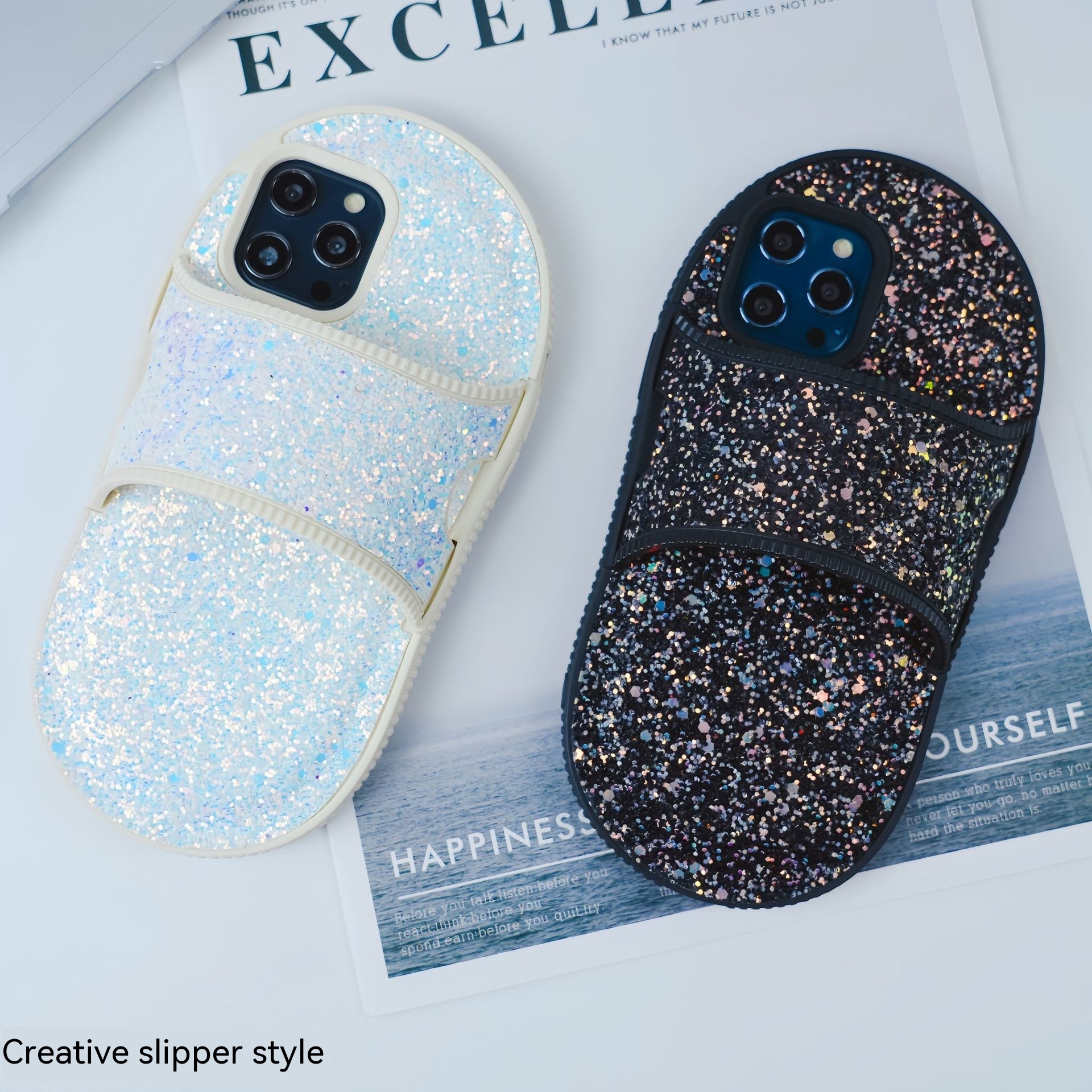 Rhinestone Slippers Phone Case - Image 13