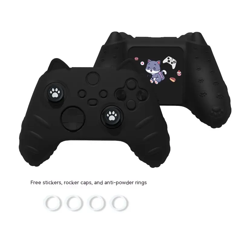 Cute Cat Ears All-inclusive Soft Shell Handle Silicon Rubber Sleeve