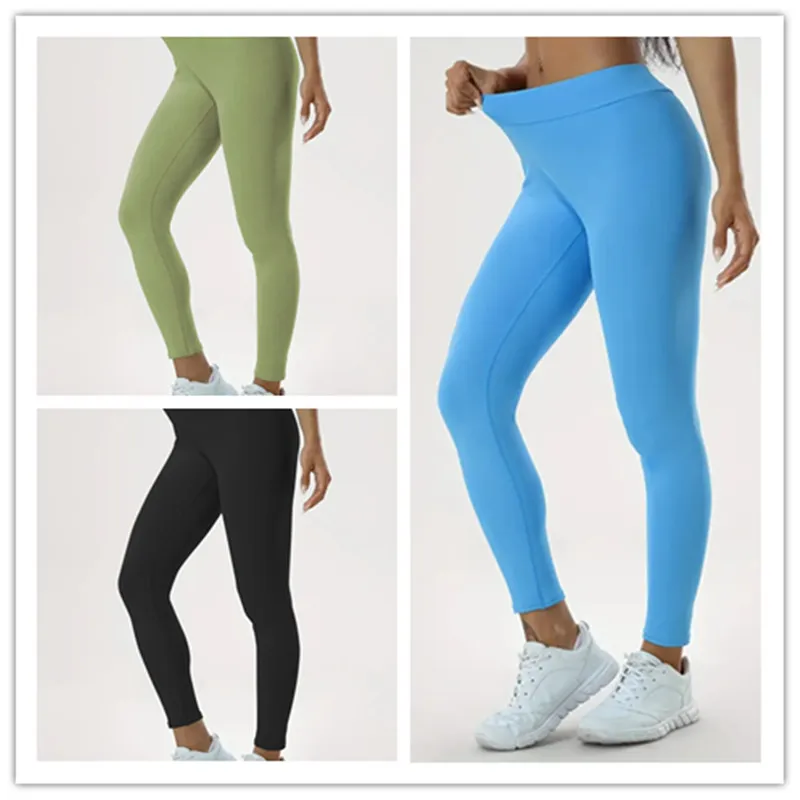 Women's Yoga Pants High Waist Lift High Elastic Tight Fitness Trousers - Set1