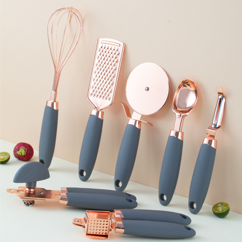 Kitchen Household Peeler Gadget Copper Plating Set - Picture 7 of 11