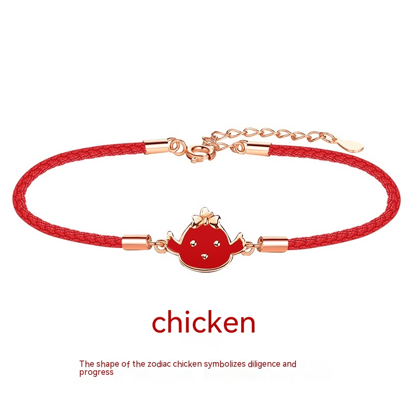 Chicken Red Rope Bracelet