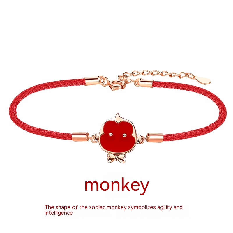 Monkey Red Rope Bracelet