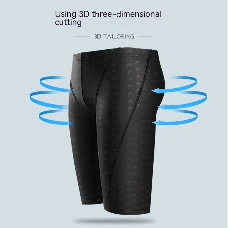 Shark Skin High Elastic Swimsuit Swimming Cap Suit Fifth