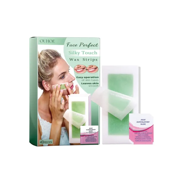 40 Facial Hair Removal Wax Strips Facial Hair Removal Wax Strip - Shop at LoveMi