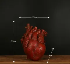 Shape Flower Vase Nordic Style Flower Pot Art Vases Sculpture Desktop Plant Pot For Home Decor Ornament Gifts - Red - View 1