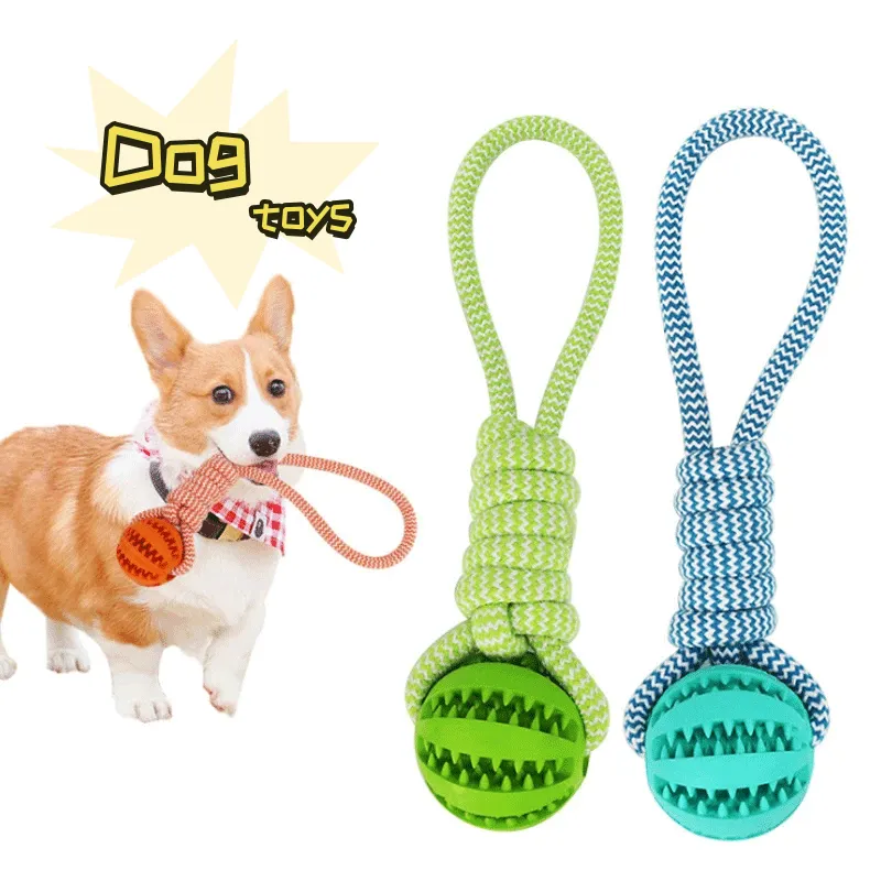 Dog Toys Balls Interactive Treat Rope Rubber