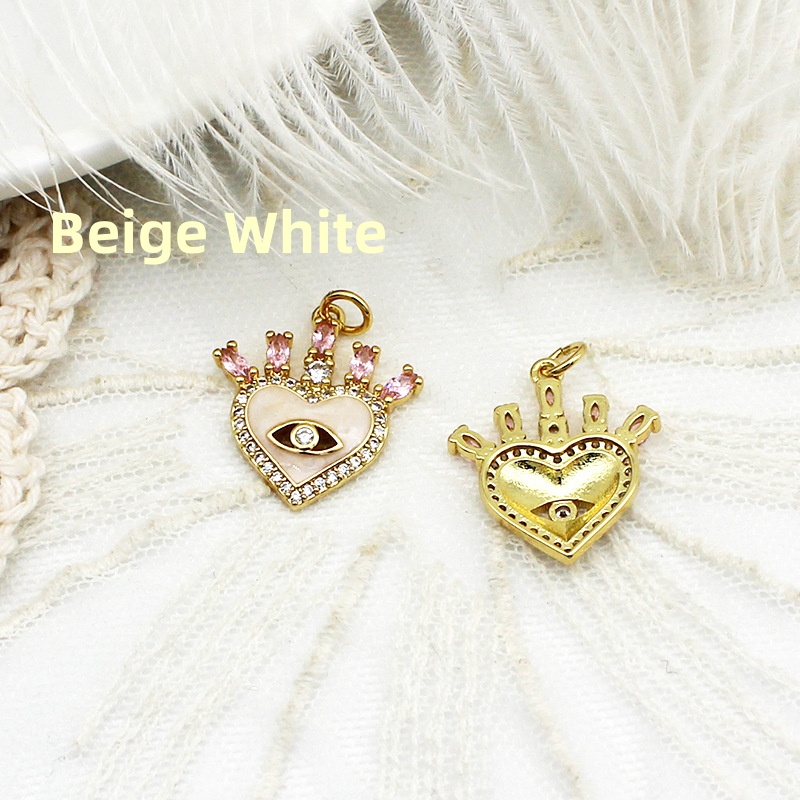 Beige White Zircon Eyes