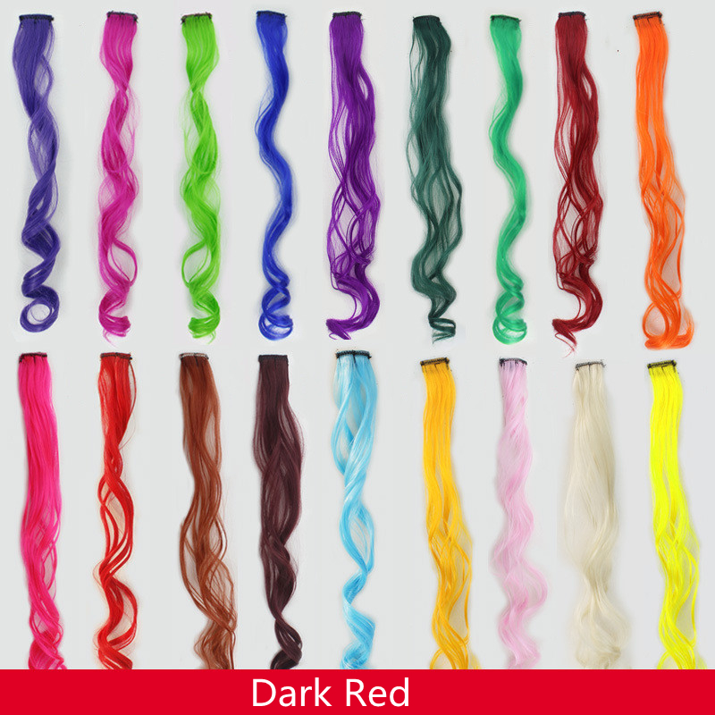Hanging Ear Dyeing Piece, Wig Piece, Scheming Gradient Highlighting Wig, Color Hanging Ear Perm, One Piece Seamless Hair Extension Dark Red - Shop at LoveMi