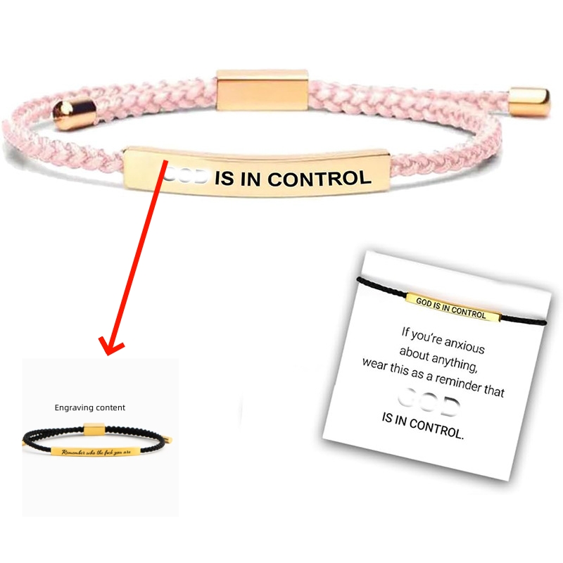 Pink Rope Gold Bracelet