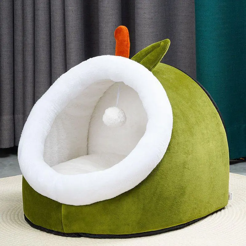 Winter Warm Fully Enclosed Cat Nest - H