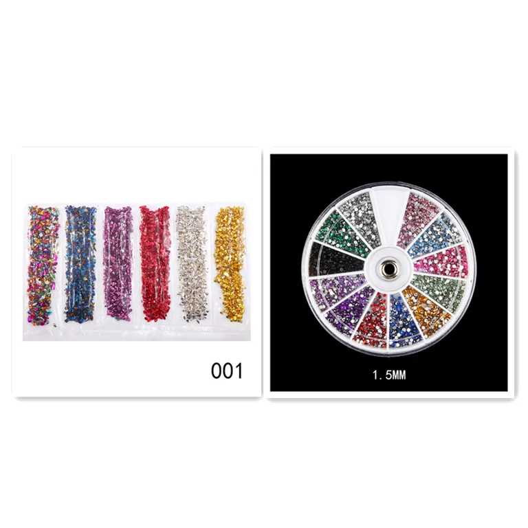 Nail Supplies, Diamond Glass Fragments, Gold And Silver Broken Glass Nails - 001Style Set