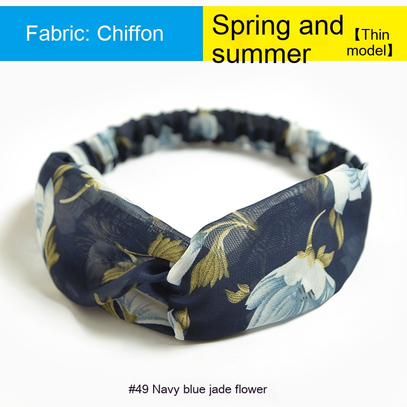 Navy Blue Jade Wearing Flower