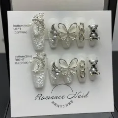 Handmade Baroque Wear Nail New Mid-length Manicure - Short Ladder - View 1