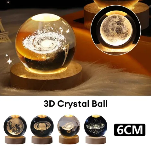 Luminous Starry Sky and Planets Moon Crystal Ball Small