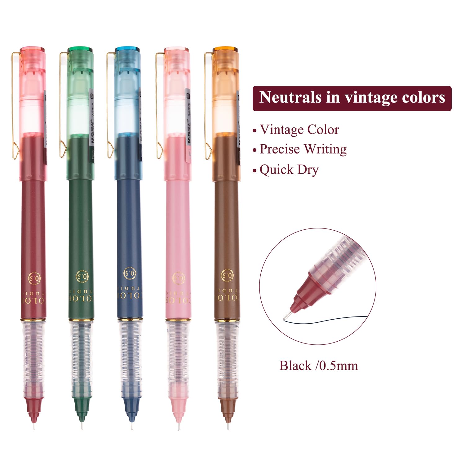 Color Quick Drying Push Type Neutral Pen