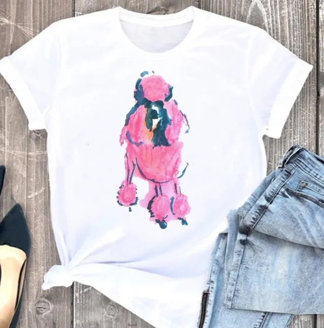 Cute Graffiti Animal Print White T shirt Ch2126 - Shop at LoveMi