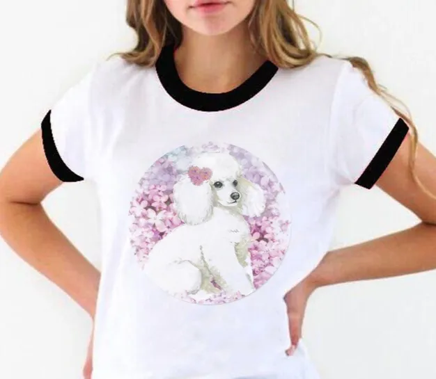 Cute Graffiti Animal Print White T shirt C052720B - Shop at LoveMi