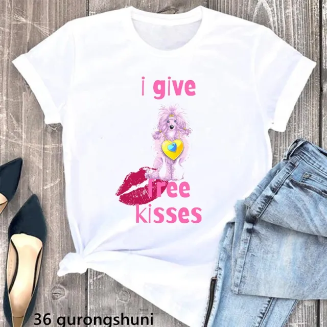 Cute Graffiti Animal Print White T shirt Ch2118 - Shop at LoveMi