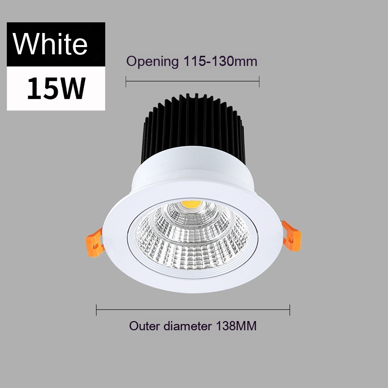 White 15W Hole 115 To130mm