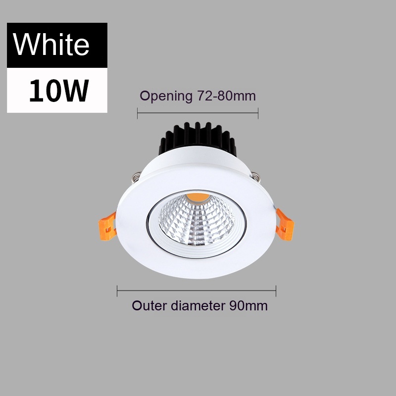 White 10W Hole 72to80mm