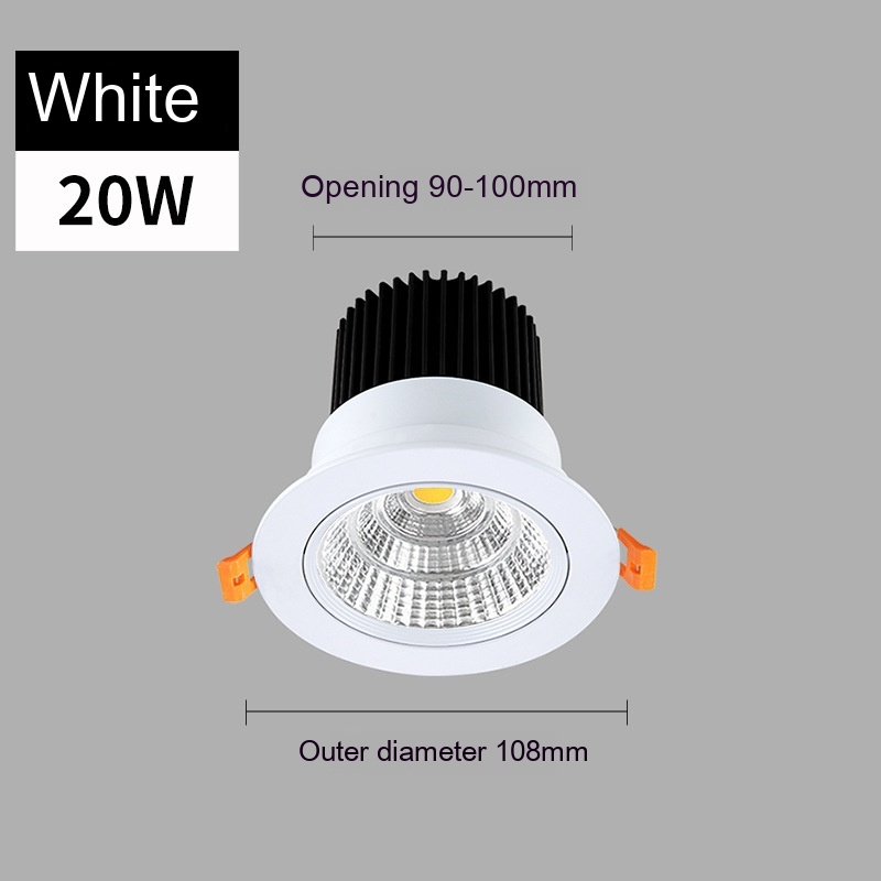 White 20W Hole 90 To100mm