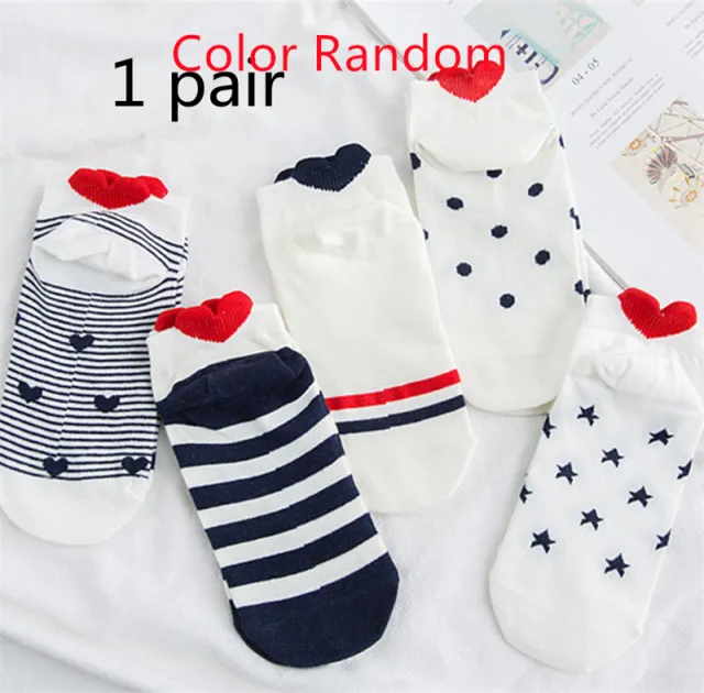 Women's Socks Cotton Heel With Hearts Low Top Invisible Short Tube Breathable Cute Japanese Style Heel Love Socks - Shop at LoveMi