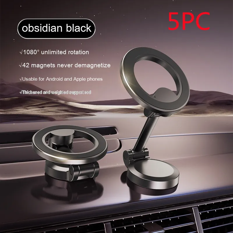 Magnetic Car Phone Mount All-Metal Foldable Holder