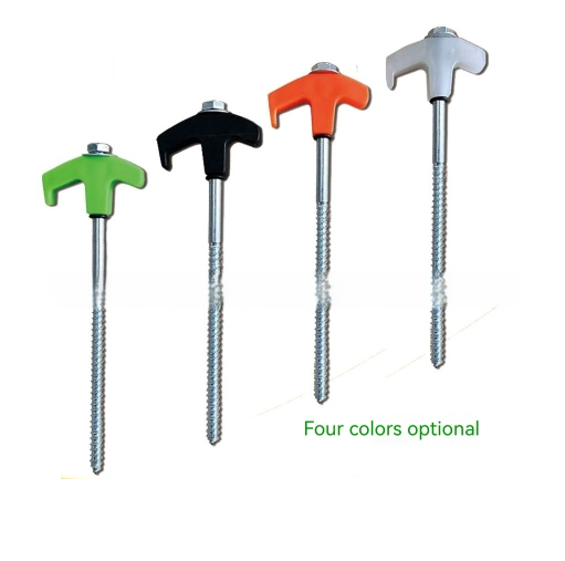 Hexagonal Spiral Fluorescent Nail Portable Luminous M8 Rotatable Carbon Steel Hexagonal 20cm Long Thread Tent Nail