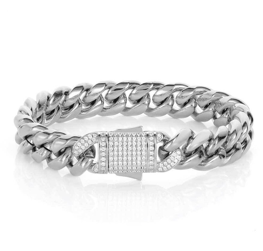 Hip Hop Stainless Steel Cuban Chain Men's Bracelet