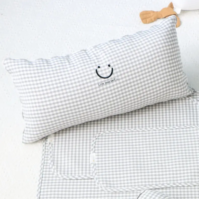 Korean Cotton Bear Embroidery Headboard Pillow