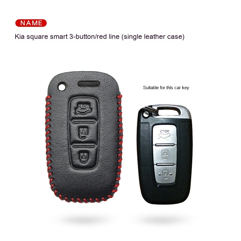 3 Red Line Single Leather Case