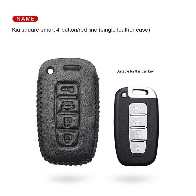 4 Black Line Leather Case