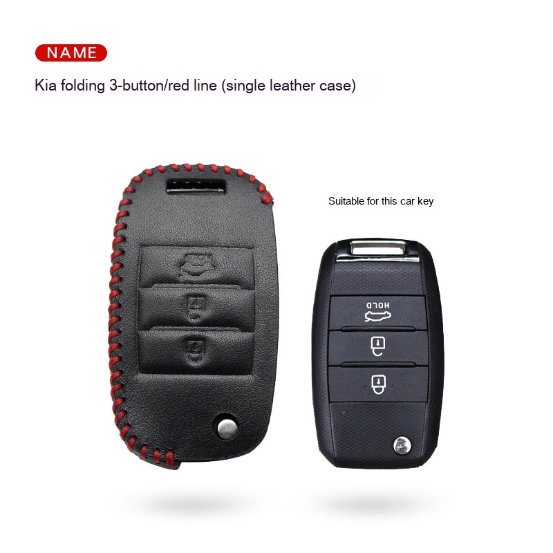Folding 3 Red Leather Case