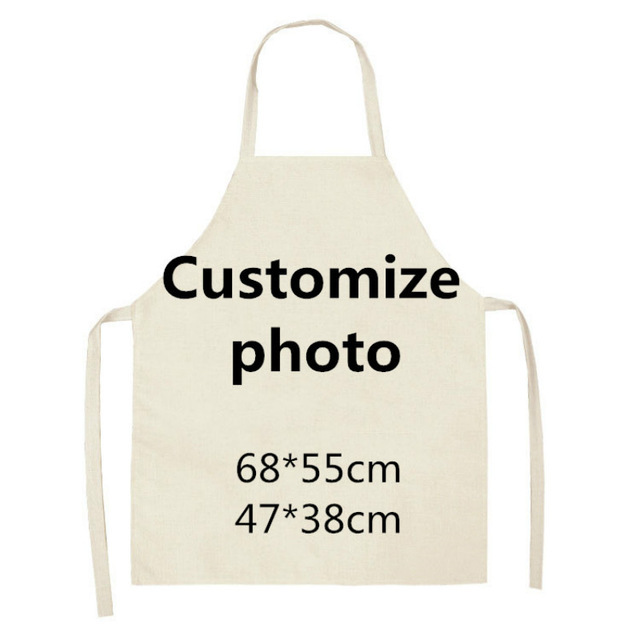 Home Printed Linen Apron (Photo Color-47x38CM)