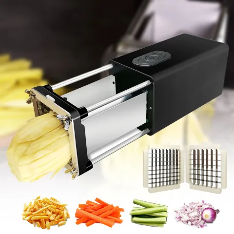 Kitchen Gadget Electric French Fry Cutter with Blades Stainless