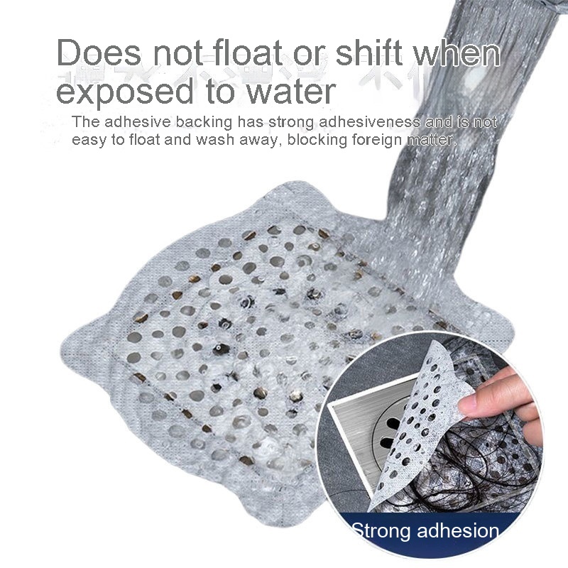 Self-adhesive Floor Drain Sheet Anti-blocking Insect-proof. Product information: Color: square frame one-piece bulk (gray) Material: cotton yarn Category: Tools Packing list: Floor Drain Sheet*1PCS. Product Image.