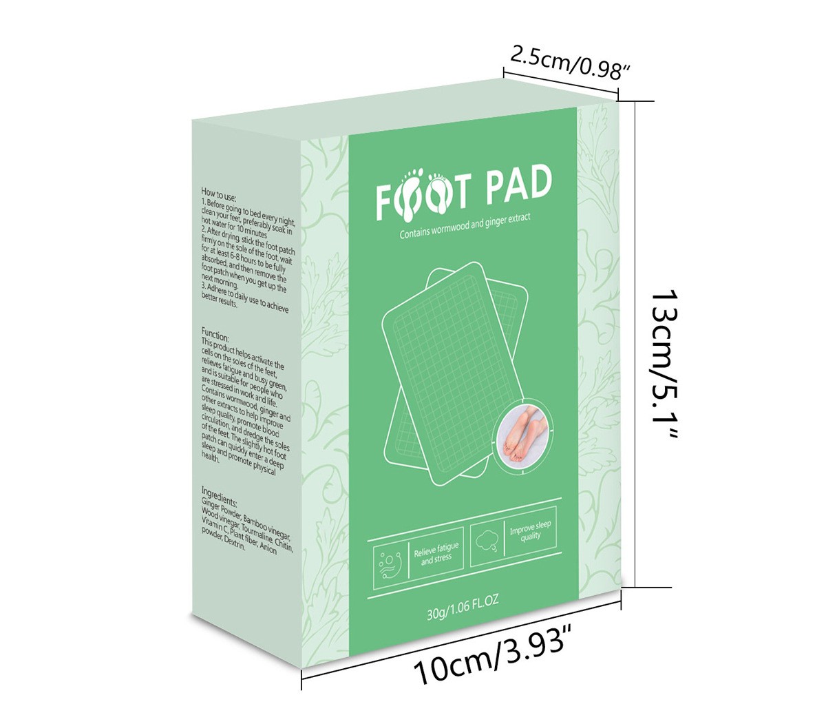 Foot Patch 40 Stickersbox