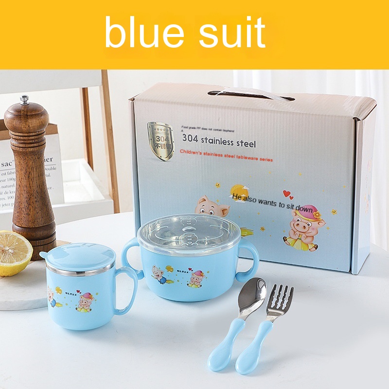 Blue Piggy 4PCs Set