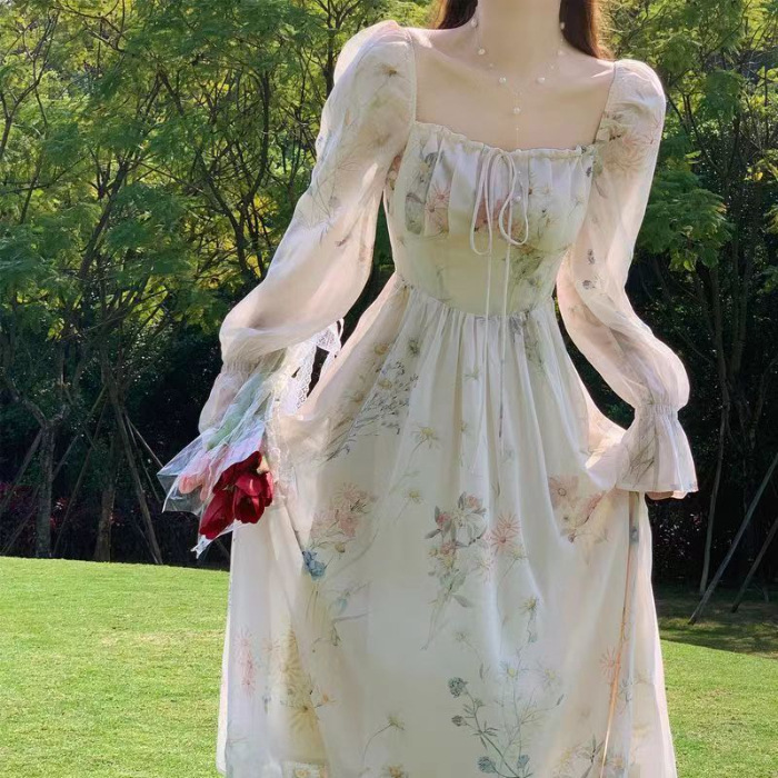 White floral dress