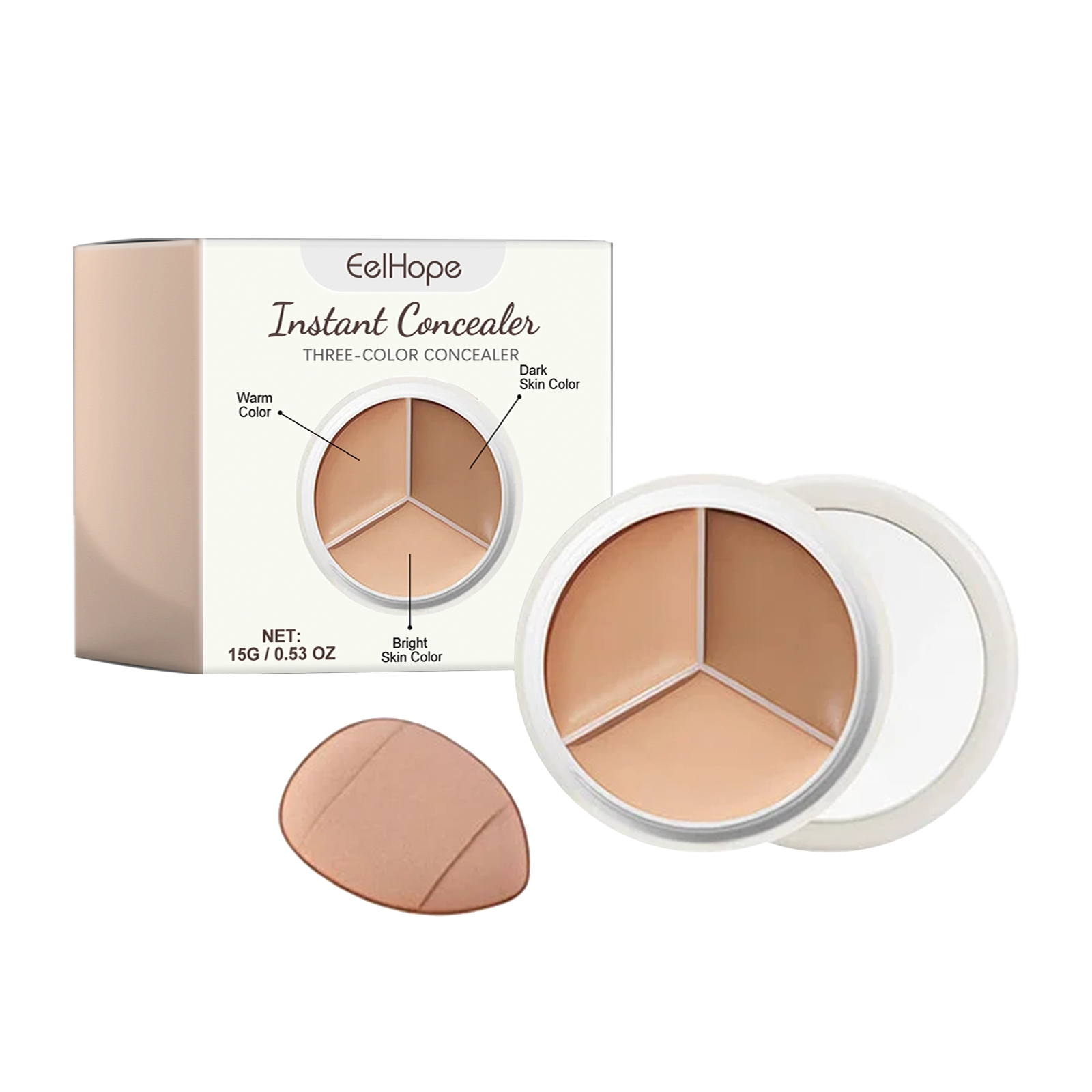 Three color concealer