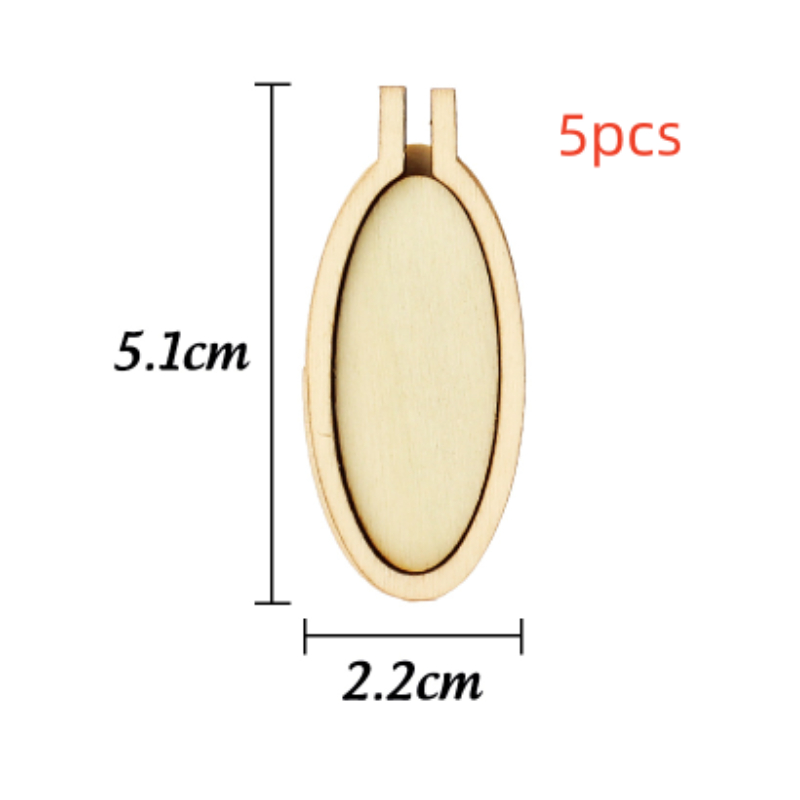 5.1x2.2cm Vertical Oval5pcs