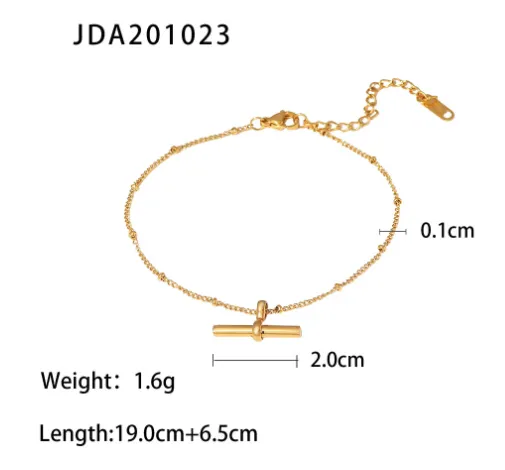 Women's Retro 18K Gold Cross Fine Feet Chain Jda201023 - Shop at LoveMi