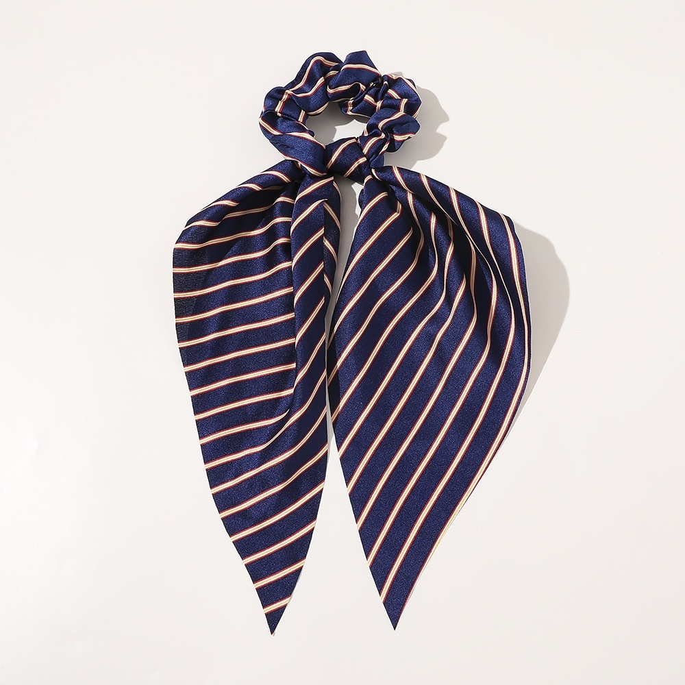 Striped navy blue