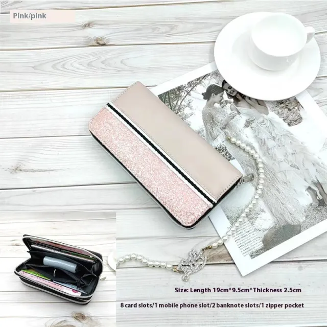 Mid length Student Women's Wallet Multi function Pink - Shop at LoveMi