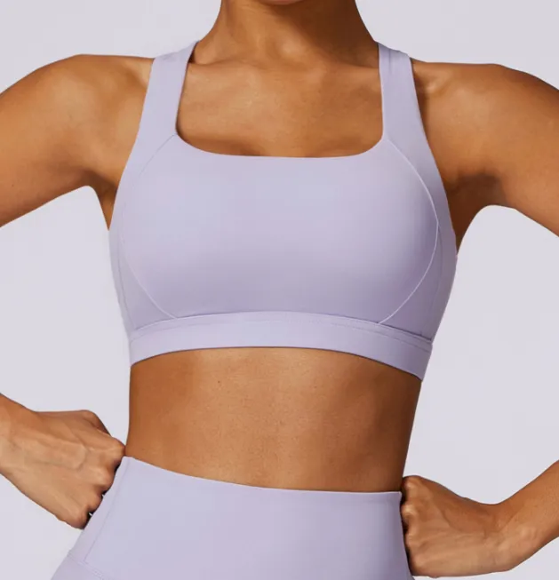 Shockproof Running Wearing Fitness Clothes And Bras Purple - Shop at LoveMi