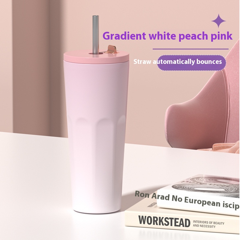 Gradient White Peach Pink