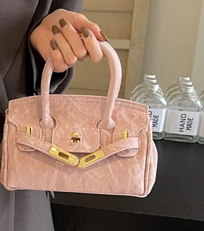 Retro Fashion Portable Large Capacity Bag Ladies Pink - Shop at LoveMi