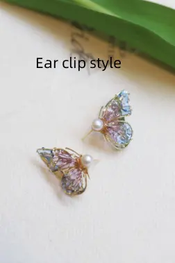 Butterfly Lady Sterling Silver Stud Earrings