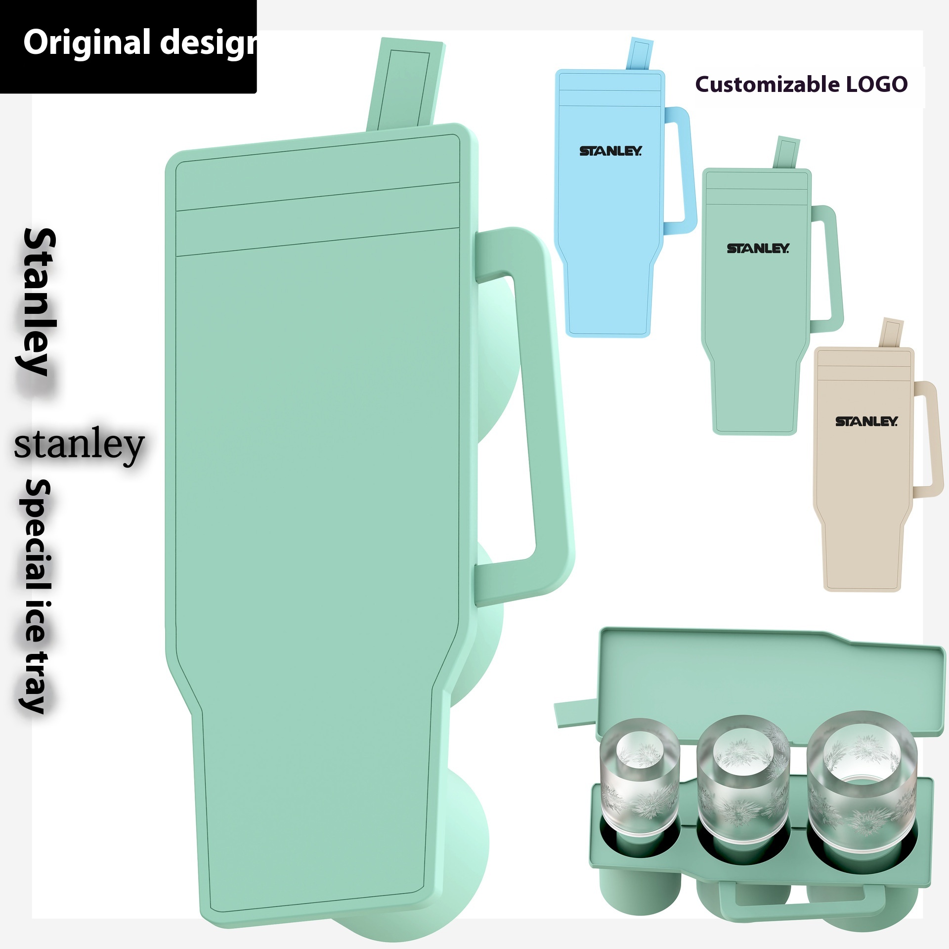 Silicone Ice Tray Ice Cube Mold Large Capacity Easily Removable Mold